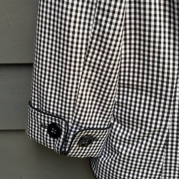 Tribella Black White Gingham Check with Pink Lining Jacket size 6 - Picture 4 of 9